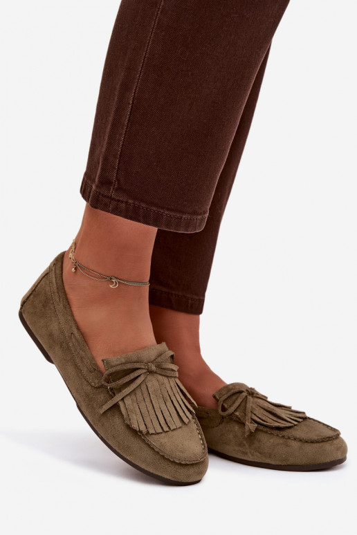 Dámské mokasíny se střapci zelené Janelisse