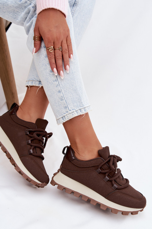 tenisky Tenisky s platformou Czekoladowe Riadella