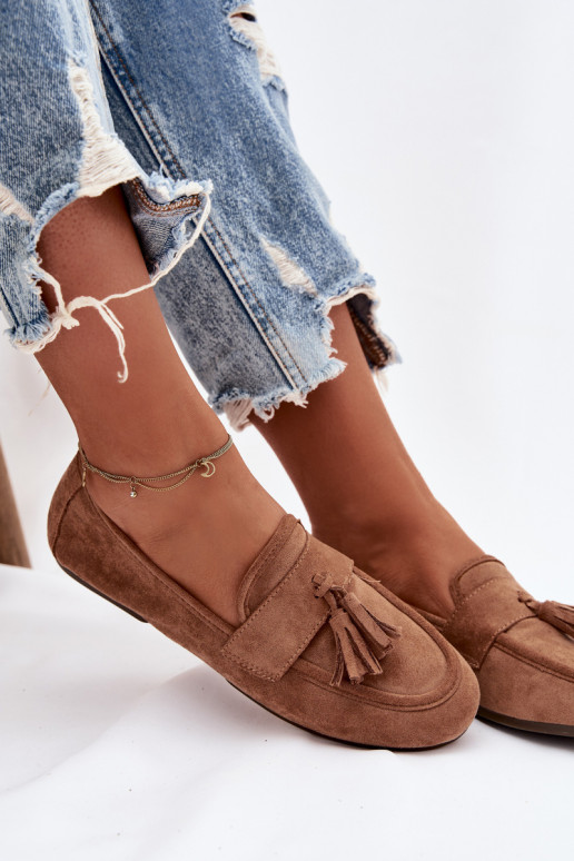 Dámské mokasíny Ploché boty se střapci hnědá Marilisse