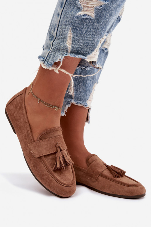 Dámské mokasíny Ploché boty se střapci hnědá Marilisse