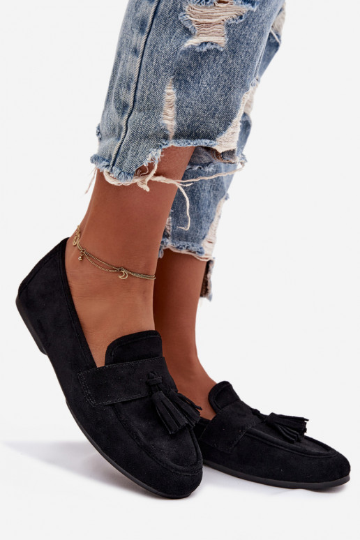 Dámské mokasíny Ploché boty se střapci Černé Marilisse