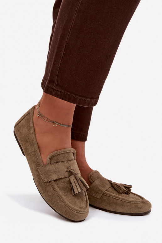 Dámské mokasíny Ploché boty se střapci zelené Marilisse