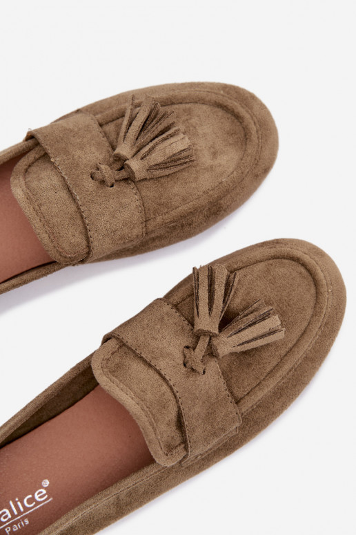 Dámské mokasíny Ploché boty se střapci zelené Marilisse