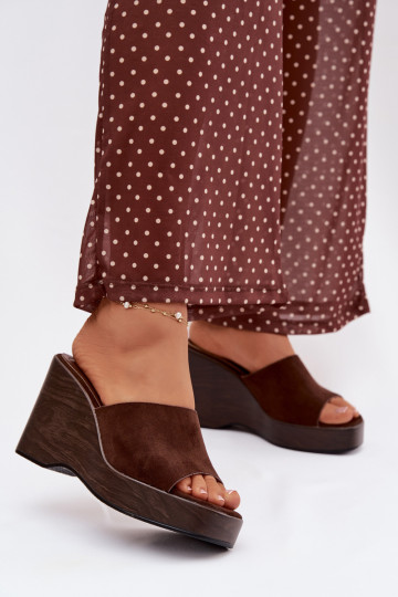 Dámské pantofle  Czekoladowe Ravelia 2