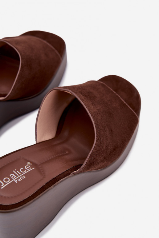 Dámské pantofle  Czekoladowe Ravelia