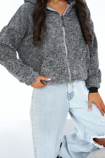 Tmavě šedá bunda 2