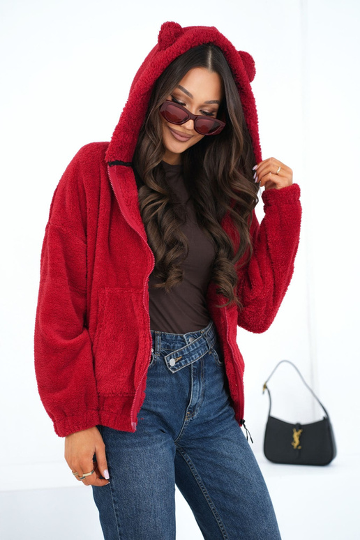 Tmavě červená bunda