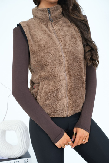 Tmavě písková vesta 2