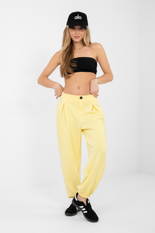 Kalhoty světle žluté