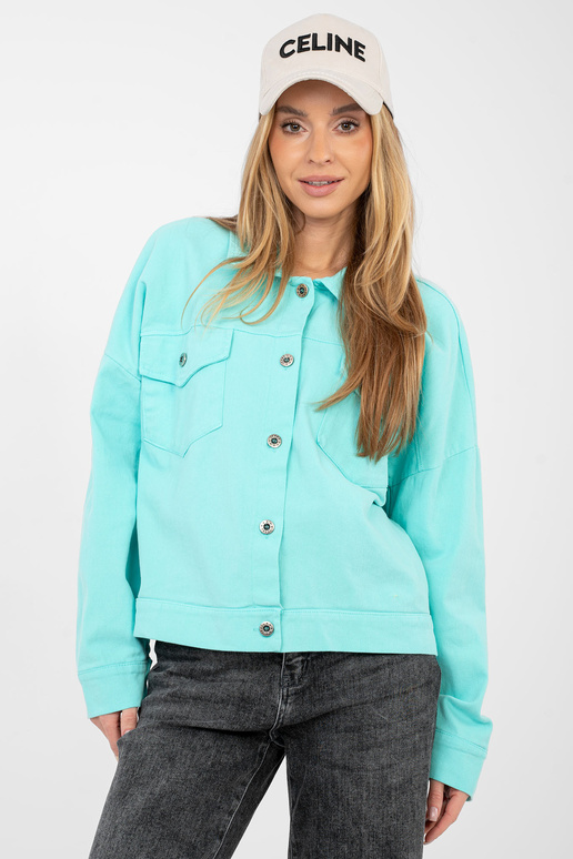 Bunda modro-tyrkysová