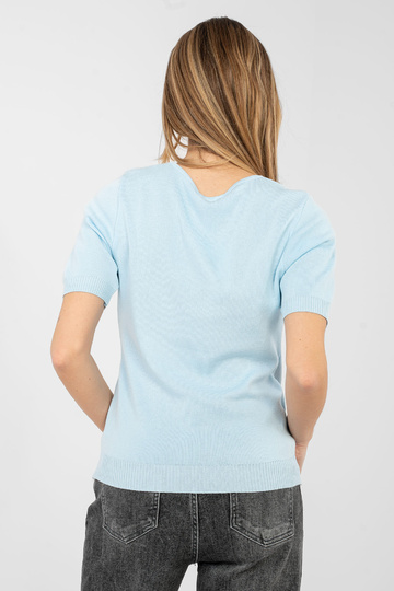 Světlý modrý svetr