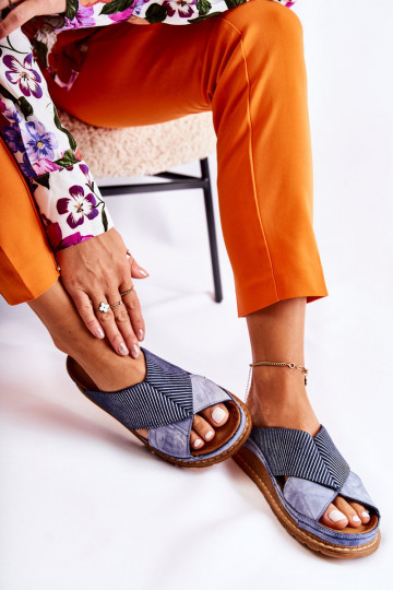   Pantofle  04986-17 modrá 2