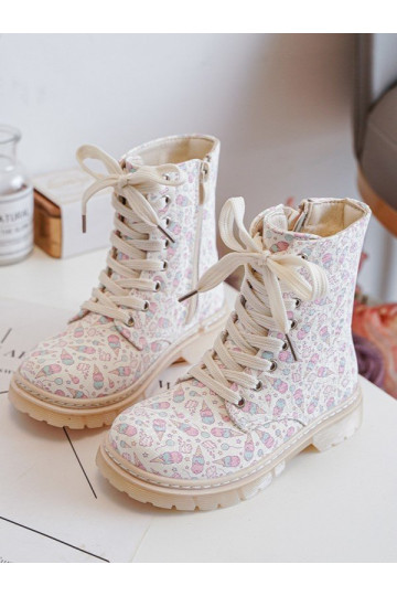 zateplené Dřeváky Dětské se zipy béžové Dolida