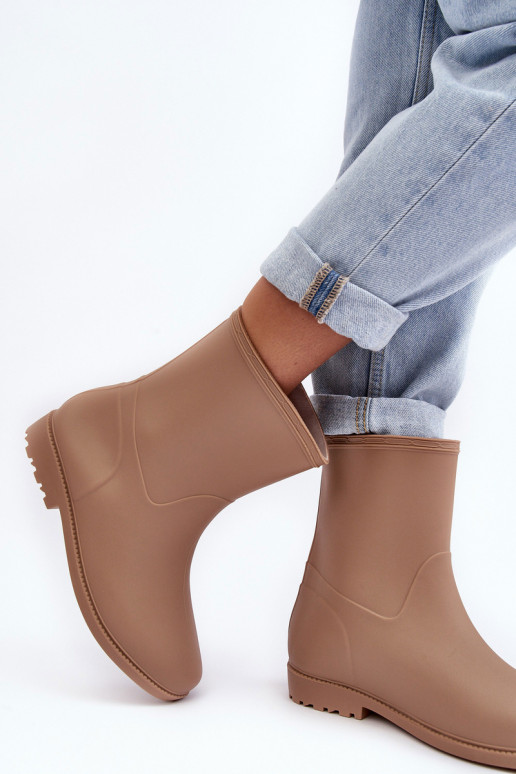   Slip-on vzor gumové holínky béžové Solihia