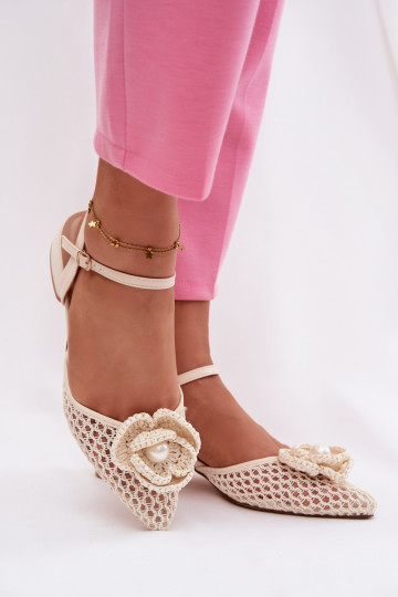 Dámské sandály   Detalem slonová kost Vionessa