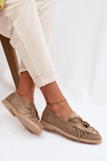 Dámské mokasíny se střapci I v korálové barvěikami zelené Teressa