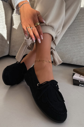 Dámské mokasíny se stylovými detaily  Černé Glorina 2