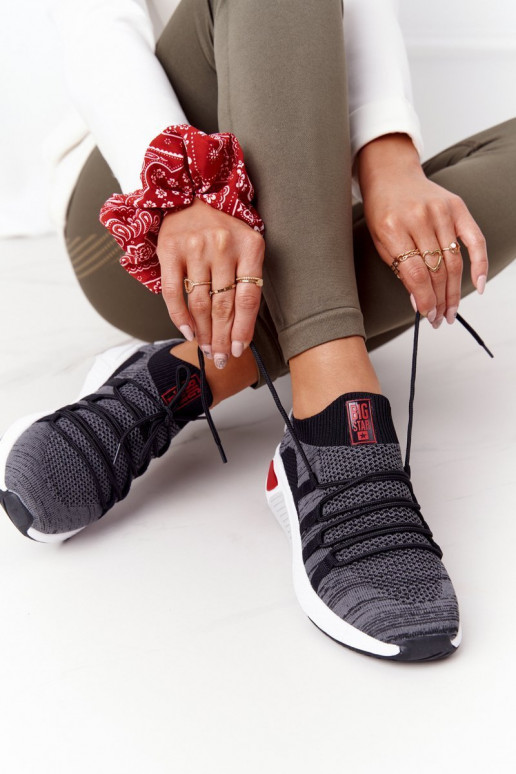  Sportovní styl boty Memory Foam Big Star HH274532 šedá