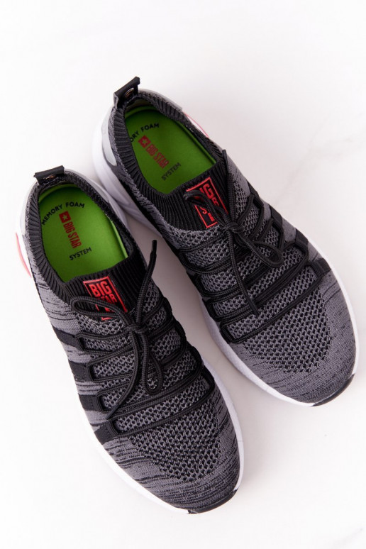  Sportovní styl boty Memory Foam Big Star HH274532 šedá