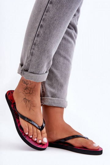  Pantofle  4F 4FSS23FFLIF060-90S Černé a-růžová 2