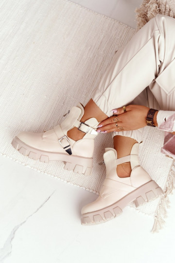  boty  s platformou béžové Cosmic Love 2