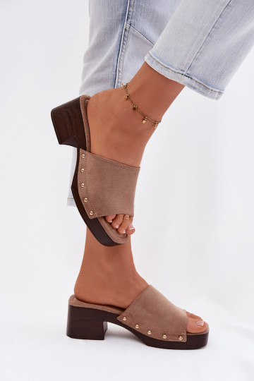 Dámské pantofle  Ze zlaté barvymi  béžové Davessa