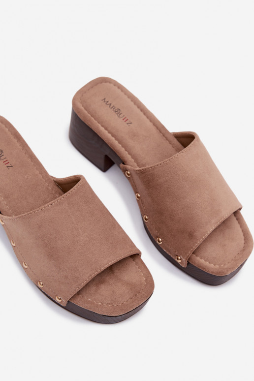 Dámské pantofle  Ze zlaté barvymi  béžové Davessa