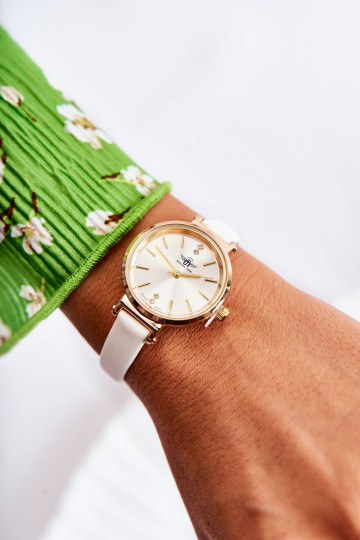 Dámské Hodinky Michael John zlaté barvy s kamínkovými očky 2