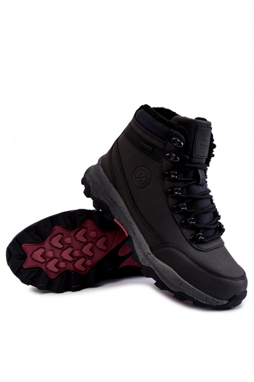  Zateplené turistické boty Cross  KK1R4027C Černé