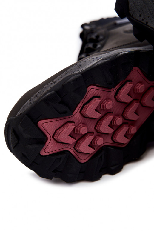  Zateplené turistické boty Cross  KK1R4027C Černé