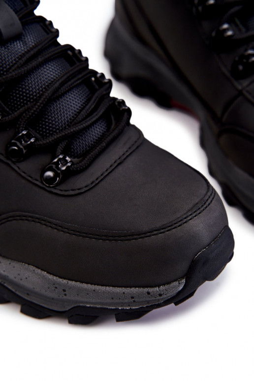  Zateplené turistické boty Cross  KK1R4027C Černé