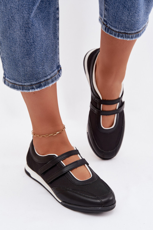 Sportovní styl baleríny  s pruhy Černé Farvessa