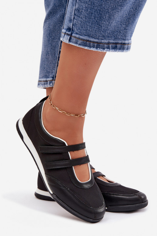 Sportovní styl baleríny  s pruhy Černé Farvessa