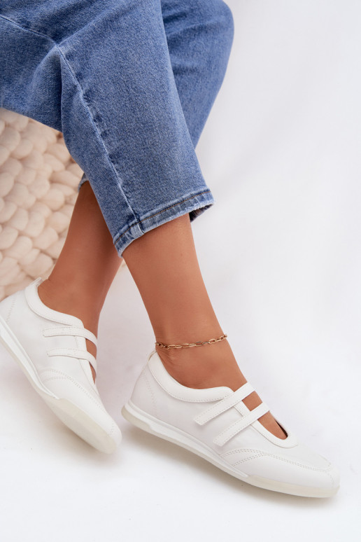 Sportovní styl baleríny  s pruhy bílé Farvessa