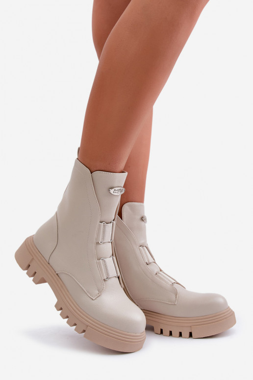 zateplené boty    Eko  slonová kost Mailyra