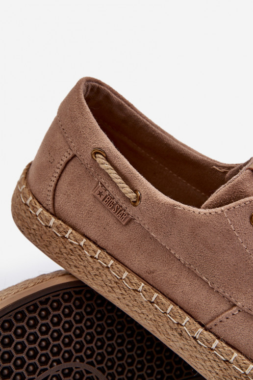 Espadrilky  se šněrováním Big Star NN174054 béžové