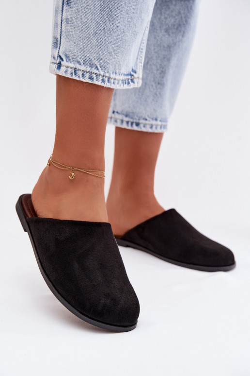 Pantofle  Z z eko semišeu Černé Veronelle