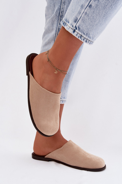 Pantofle  Z z eko semišeu béžové Veronelle