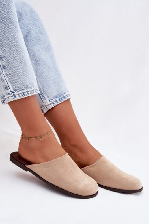 Pantofle  Z z eko semišeu béžové Veronelle