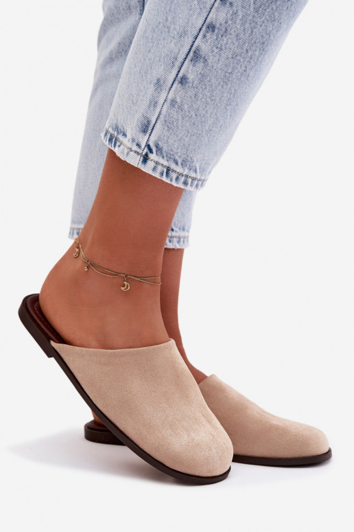 Pantofle  Z z eko semišeu béžové Veronelle