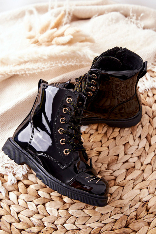 zateplené boty  se zipy Černé Mousie