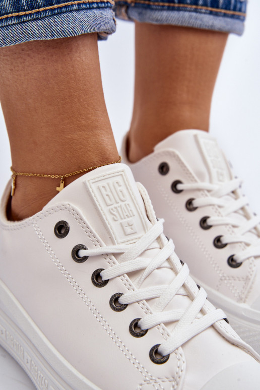  Ležérní obuv zateplené bílé Big Star MM274029