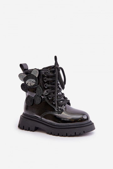 zateplené Dřeváky Dětské   s efektem laku Černé Relobia