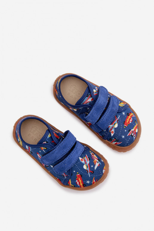 Pantofle Dětské Barefoot Statki Kosmiczne Froddo Canvas G1700440-5 modrá