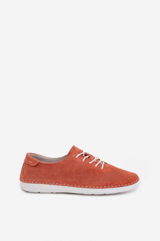 boty  Z Naturalnego Zamszu S.Barski LR61-7080 v oranžové barvě