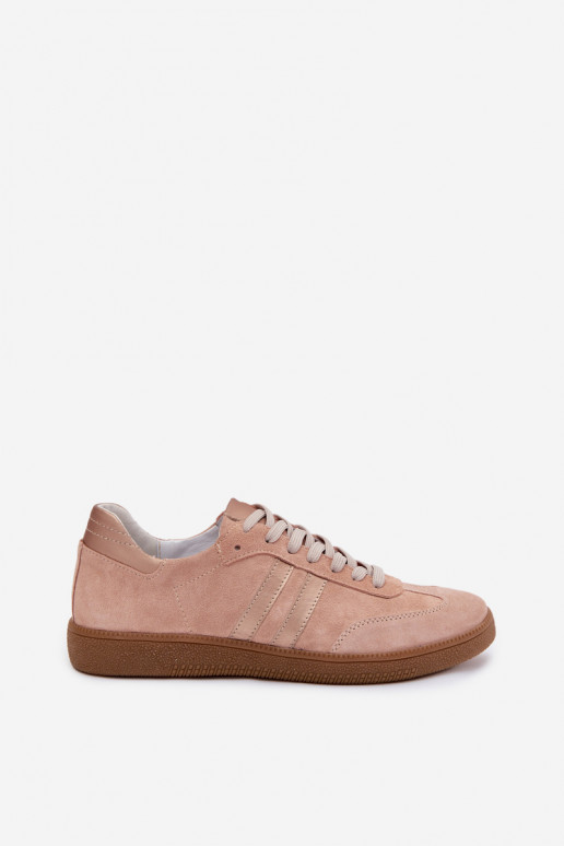 Zazoo N1068 ze semiše  Tenisky  růžová