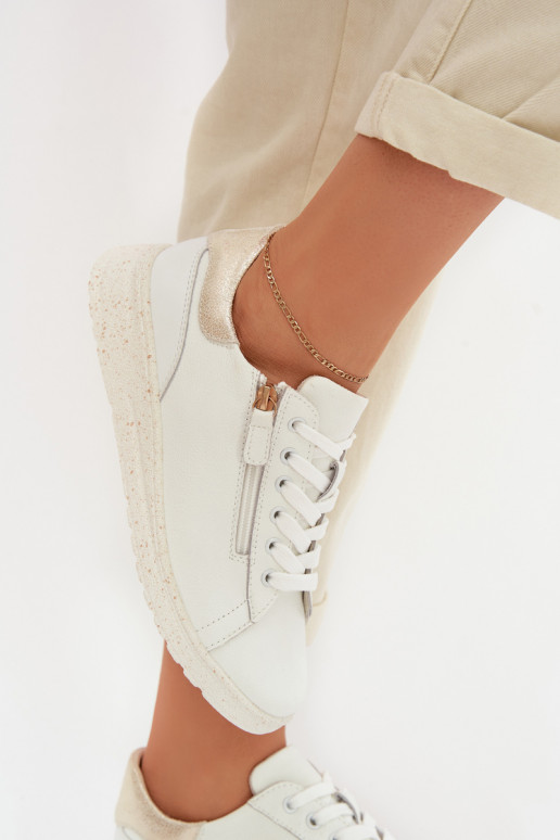  boty  se zipy Bílá-zlaté barvy Dorothea