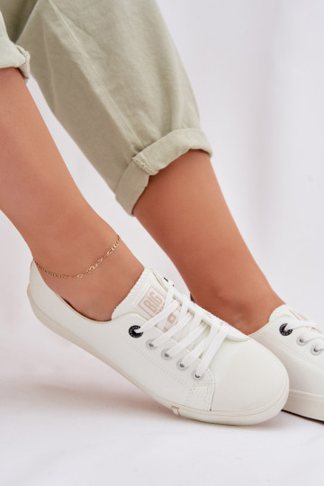 Ležérní obuv z ekologické kůže Big Star TT274023 bílé