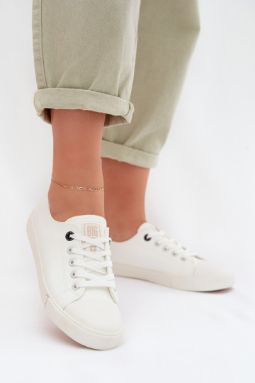 Ležérní obuv z ekologické kůže Big Star TT274023 bílé 2