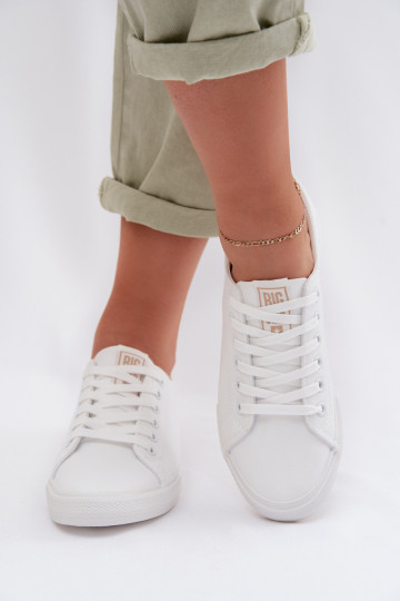 Ležérní obuv z ekologické kůže Big Star TT274001 bílé